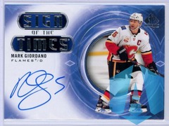2020-21 SP Authentic Mark Giordano Sign of the Times Auto SOTT-GI